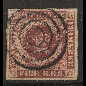 Danmark AFA 1 - 4 RBS Ferslew p�nt m�rke med p�nt stumt stempel-0004