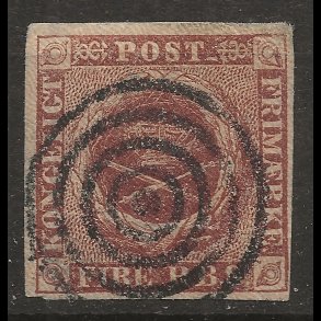 Danmark AFA 1 - 4 RBS Ferslew flot m�rke med p�ne rammer, lux stumpt stempel-0010