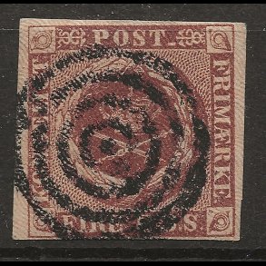 Danmark AFA 1 - 4 RBS Ferslew p�nt m�rke med p�nt stumpt stempel-0016