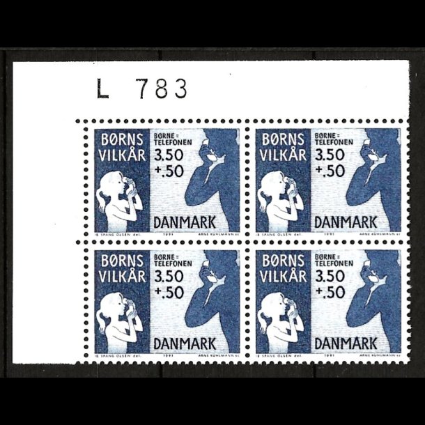 Danmark postfrisk marginalblok L783