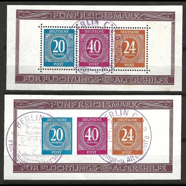 Tyskland besttelseszoner AFA 27A-28A stemplet AFA 2.800,00