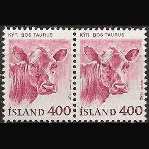 Island AFA 582 postfrisk parstykke