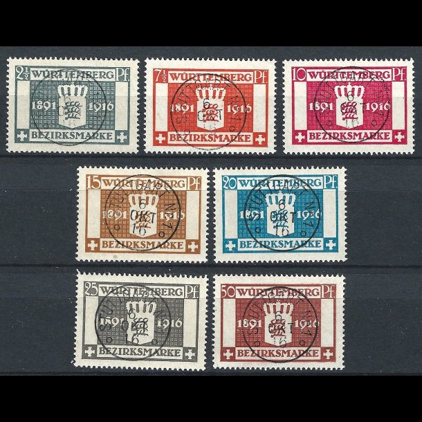 Wrttemberg AFA 70-76 stemplet AFA 240,00