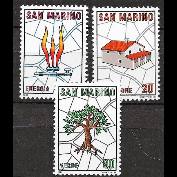 San Marino postfrisk AFA nr. 1207-1209