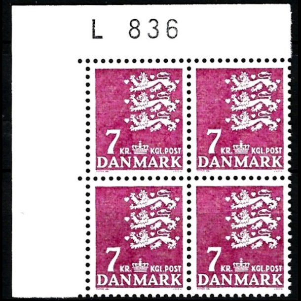 Danmark postfrisk marginalblok L836
