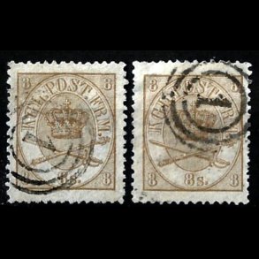 Danmark AFA 14 stemplet 2 stk. p�ne m�rker