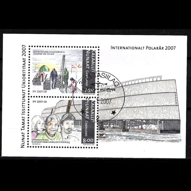 Grnland stemplet miniark AFA 489