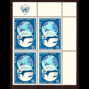 FORENEDE NATIONER POSTFRISK 4-BLOK - 101