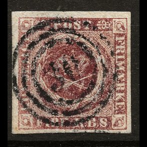 Danmark AFA 1 - 4 RBS Thiele Ia flot m�rke med brede rammer, nummerstempel 30 Horsens -1018