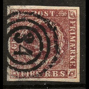 Danmark AFA 1 - 4 RBS Thiele Ia flot m�rke med brede rammer, nummerstempel 34 Kj�benhavn JRB-1020