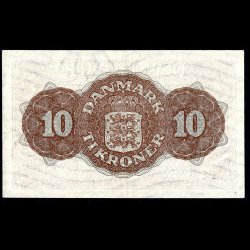 Danmark 10-kroner 1944-BU Sieg 120 kval. AU/0-01, flot!!