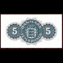 Danmark 5-kroner 1950-D2 Sieg 119 kval. AU/01-0, flot!!