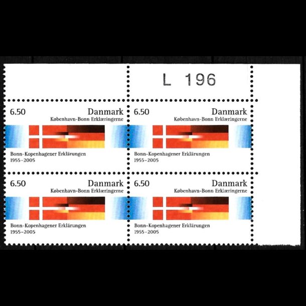 Danmark postfrisk marginalblok L1196