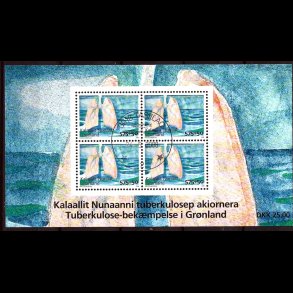 Gr�nland stemplet miniark AFA 514