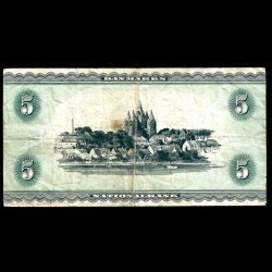 Danmark 5-kroner 1957-B6 Sieg 129 kval. 1/F