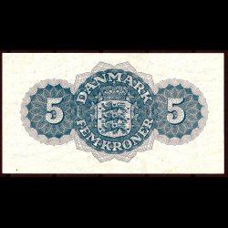 Danmark 5-kroner 1949-CS Sieg 119 kval. UNC/0 ufoldet, flot!!