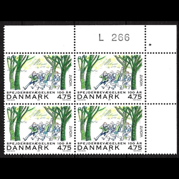 Danmark postfrisk marginalblok L1266