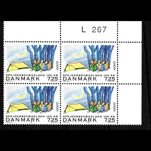 Danmark postfrisk marginalblok L1267