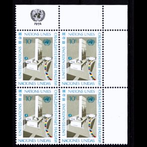 FORENEDE NATIONER POSTFRISK 4-BLOK - 113