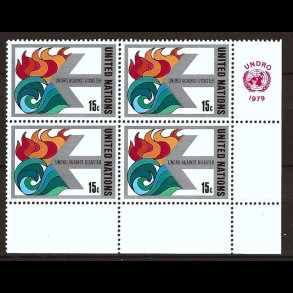 FORENEDE NATIONER POSTFRISK 4-BLOK - 119