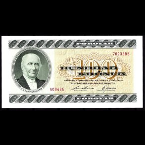 F�r�erne 100-kroner 1994-A0 Sieg 30 kval. UNC/0 ufoldet flot!!