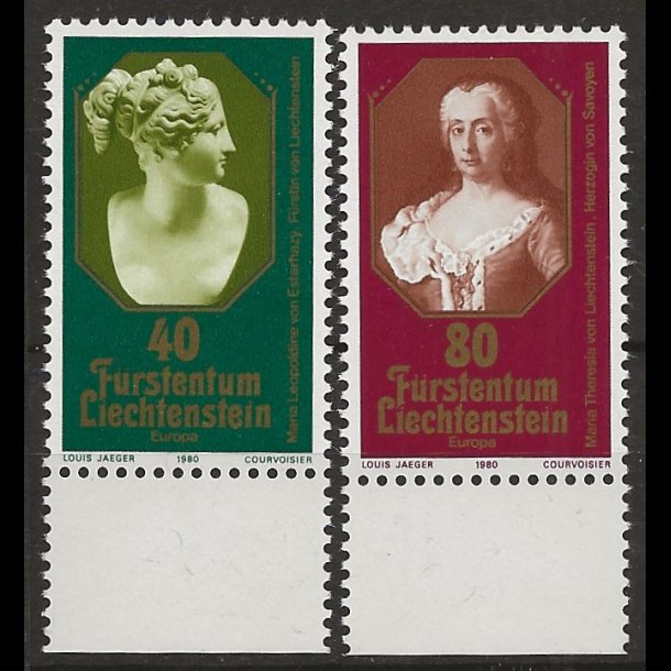 Liechtenstein postfrisk AFA nr. 737-738