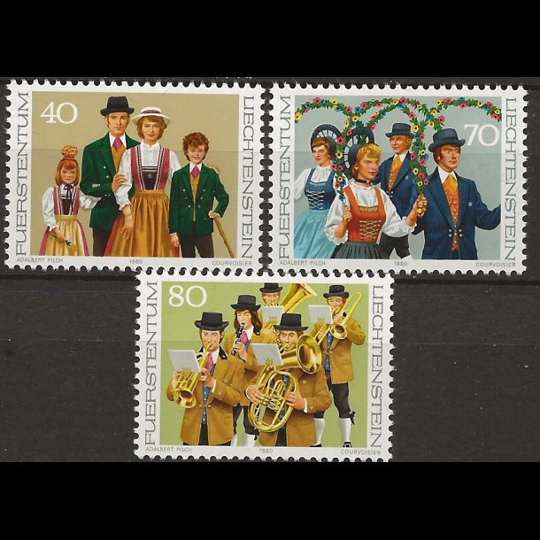 Liechtenstein postfrisk AFA nr. 747-749