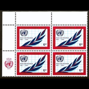 FORENEDE NATIONER POSTFRISK 4-BLOK - 12