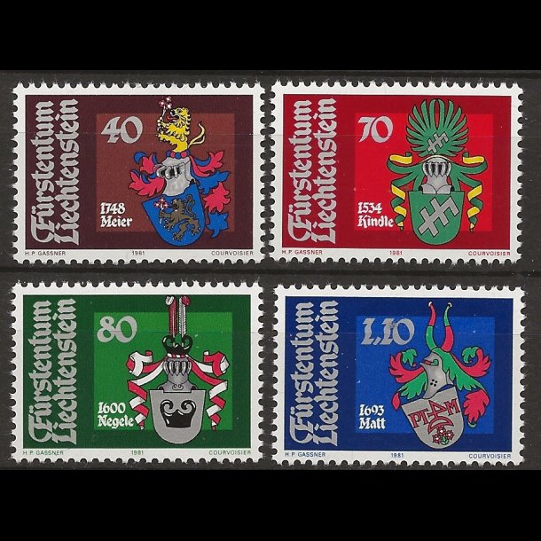 Liechtenstein postfrisk AFA nr. 762-765