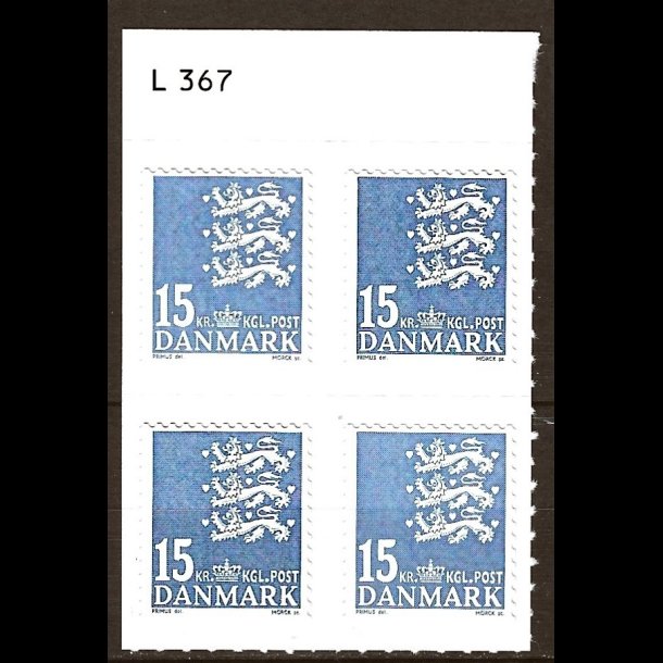 Danmark postfrisk marginalblok L1367