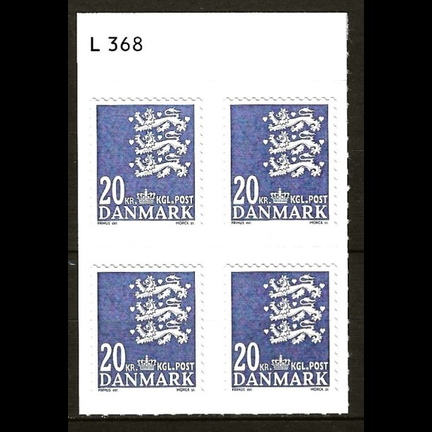 Danmark postfrisk marginalblok L1368