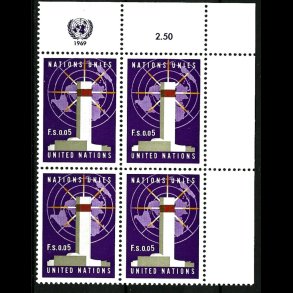 FORENEDE NATIONER POSTFRISK 4-BLOK - 123