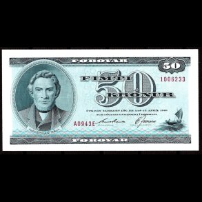 F�r�erne 50-kroner 1994-A0 Sieg 30 kval. UNC/0 ufoldet flot!!