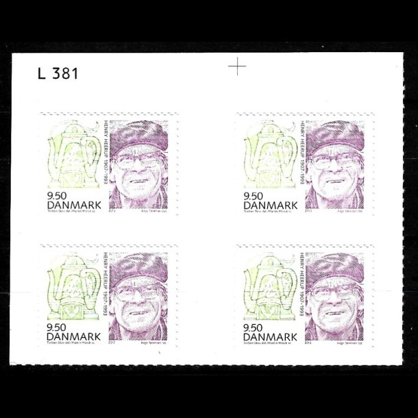 Danmark postfrisk marginalblok L1381