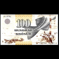 F�r�erne 100-kroner 2011-CO kval. UNC/0 ufoldet flot!!