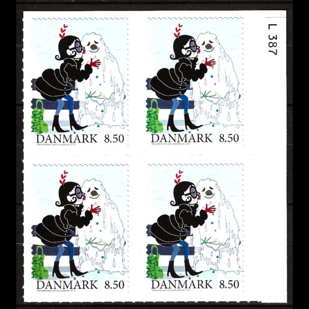 Danmark postfrisk marginalblok L1387