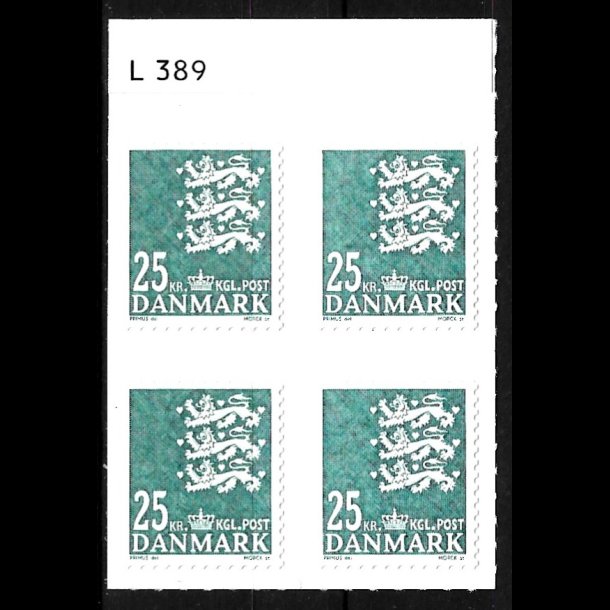 Danmark postfrisk marginalblok L1389