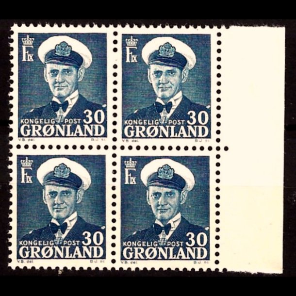 Grnland postfrisk AFA 36 4-blok AFA kr. 800,00