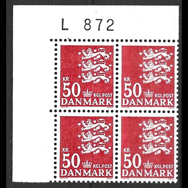 Danmark postfrisk marginalblok L872