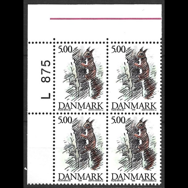 Danmark postfrisk marginalblok L875