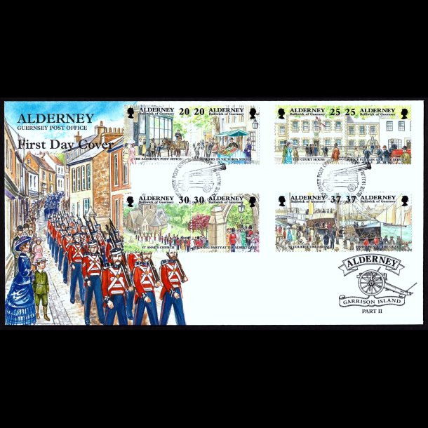 Alderney AFA 121-128 FDC