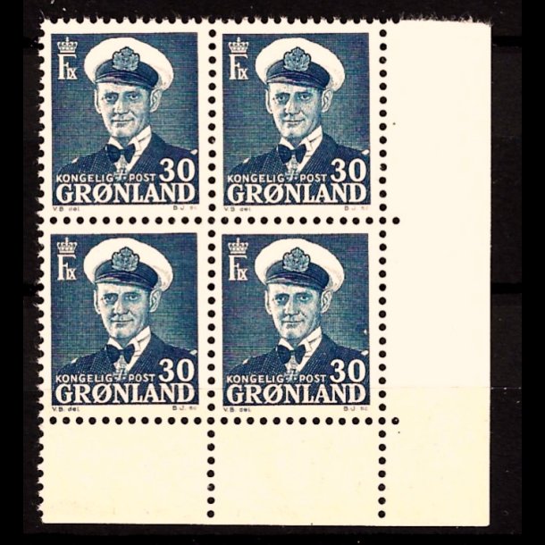 Grnland postfrisk AFA 36 4-blok AFA kr. 800,00