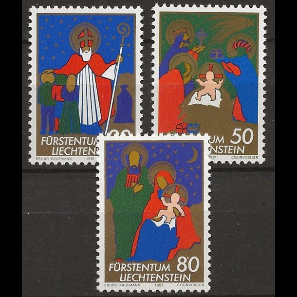 Liechtenstein postfrisk AFA nr. 782-784