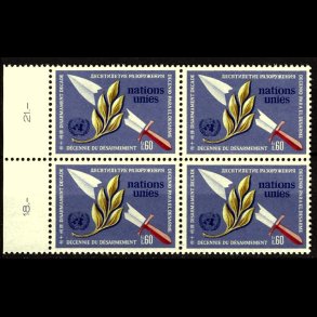 FORENEDE NATIONER POSTFRISK 4-BLOK - 137