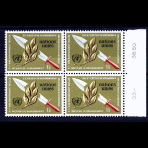 FORENEDE NATIONER POSTFRISK 4-BLOK - 138