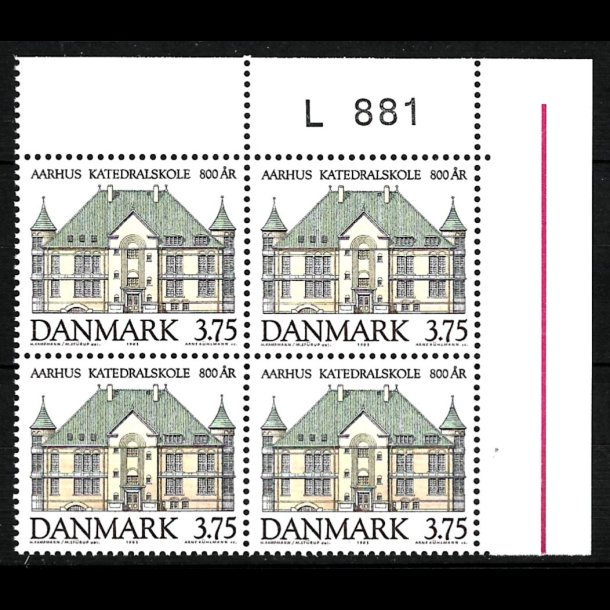 Danmark postfrisk marginalblok L881