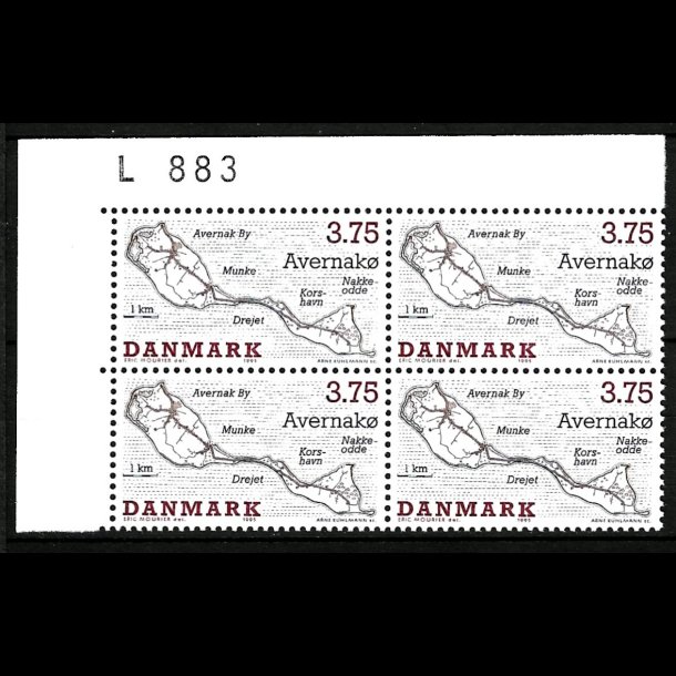 Danmark postfrisk marginalblok L883