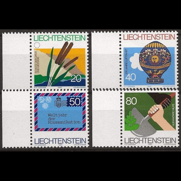 Liechtenstein postfrisk AFA nr. 818-821