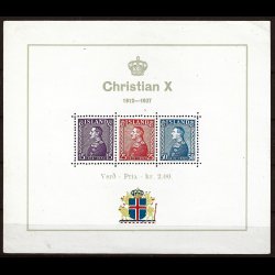 Island AFA 190-192 postfrisk miniark m/svag fold N se billeder