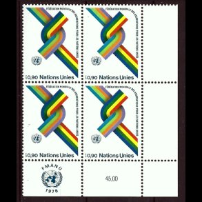 FORENEDE NATIONER POSTFRISK 4-BLOK - 160